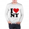 Мужской свитшот хлопок «I love NY» white