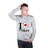 Мужской свитшот хлопок «poker love» melange
