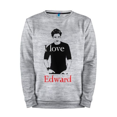 Мужской свитшот хлопок «I Love Edward» melange