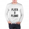 Мужской свитшот хлопок «Plata o Plomo» white