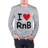 Мужской свитшот хлопок «I love rnb» melange