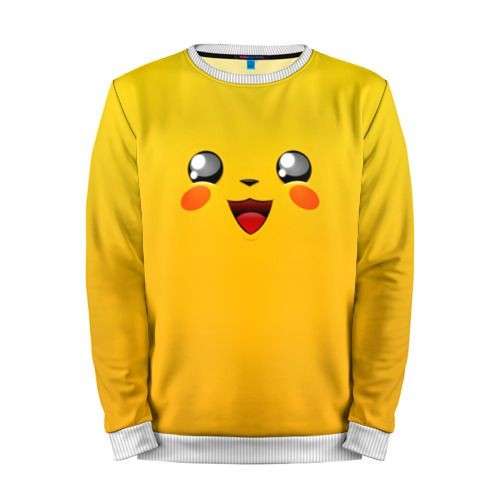 Мужской свитшот 3D «Pikachu» white