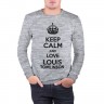 Мужской свитшот хлопок «Keep calm and love Louis Tomlinson» melange