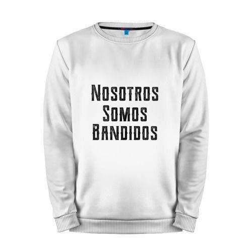 Мужской свитшот хлопок «Nosotros Somos Bandidos» white
