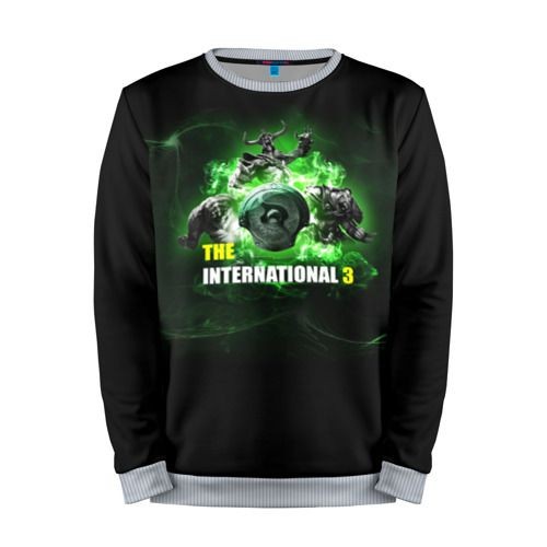 Мужской свитшот 3D «The international 3» grey