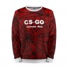 Мужской свитшот 3D «CS:GO Crimson Web» white