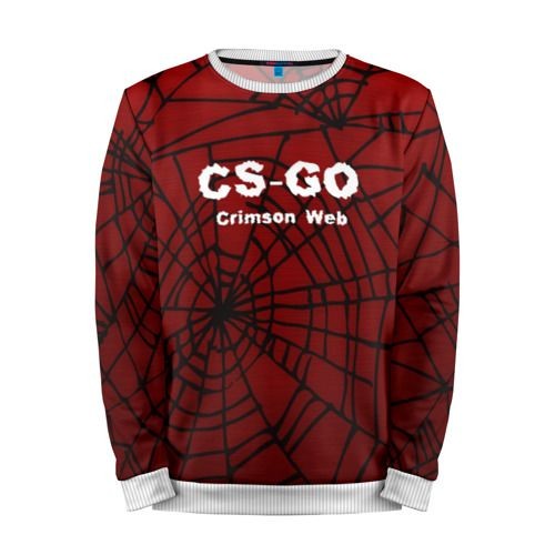 Мужской свитшот 3D «CS:GO Crimson Web» white