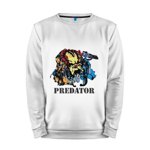 Мужской свитшот хлопок «Predator» white