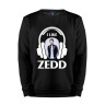 Мужской свитшот хлопок «I like Zedd» black