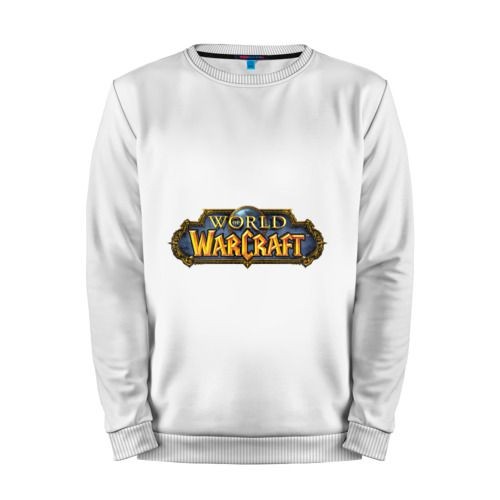 Мужской свитшот хлопок «World of Warcraft logo» white