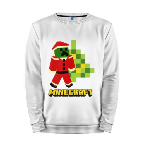 Мужской свитшот хлопок «Minecraft» white