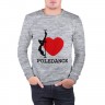 Мужской свитшот хлопок «I LOVE POLEDANCE» melange