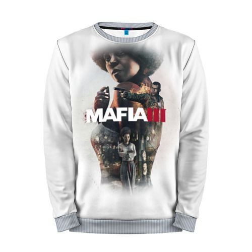 Мужской свитшот 3D «Mafia 3» grey