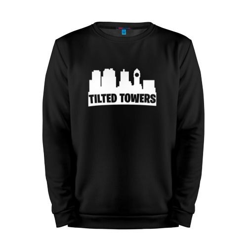Мужской свитшот хлопок «Tilted Towers» black