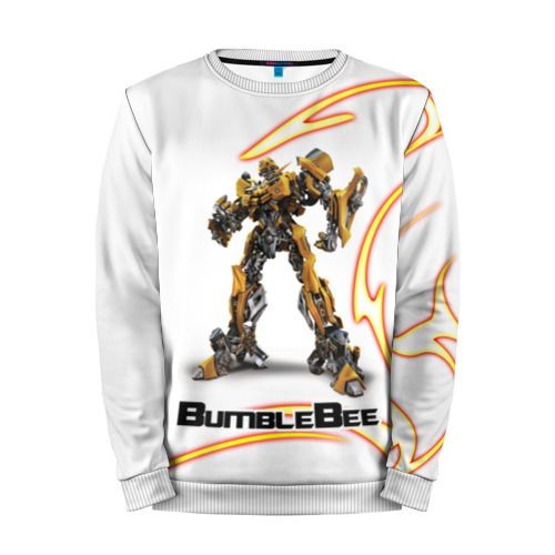 Мужской свитшот 3D «Bumblebee» white