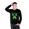 Мужской свитшот хлопок «Дмитрий - Minecraft» black