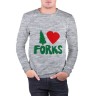 Мужской свитшот хлопок «I love Forks» melange