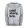 Мужской свитшот хлопок «Cool story, bro. (Крутая история, братан)» melange