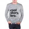 Мужской свитшот хлопок «Cool story, bro. (Крутая история, братан)» melange