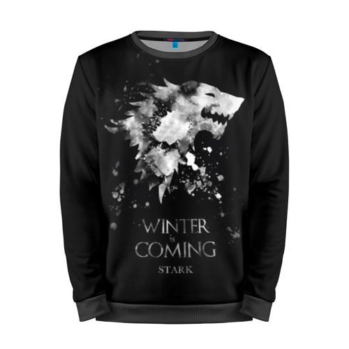 Мужской свитшот 3D «Winter is coming» black