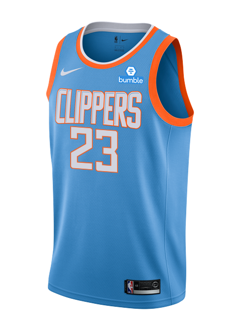 Баскетбольная майка Лос-Анджелес Клипперс мужская  синяя 2017/2018 XL