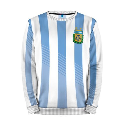 Мужской свитшот 3D «Сборная Аргентины по футболу» white