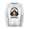 Мужской свитшот хлопок «I like Axwell» white