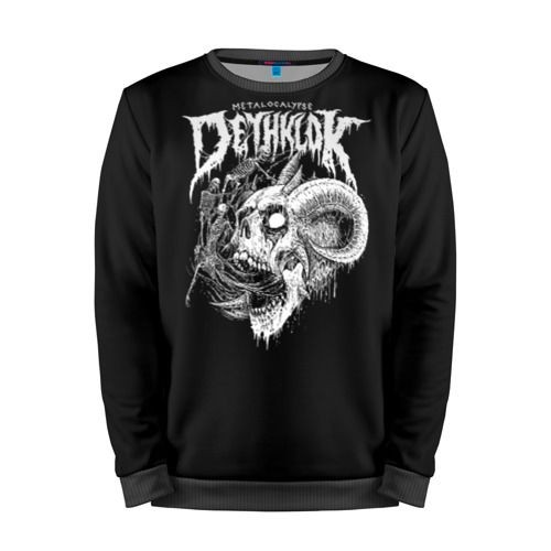 Мужской свитшот 3D «Metalocalypse (Dethklok) 1» black